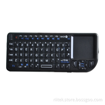 Wireless Keyboard Rii Mini (UK Layout) With Toupad, Laser Pointer for for PC, HTPC PS3